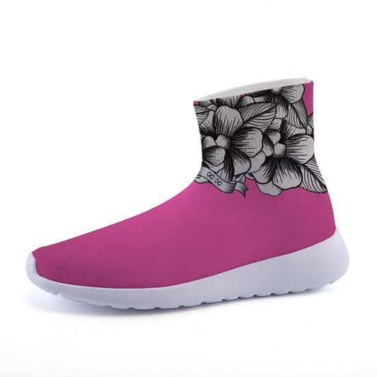 Pink b* high-top sneakers