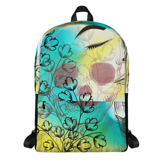 "Spring Graffiti" Multi-Pocket Laptop Backpack