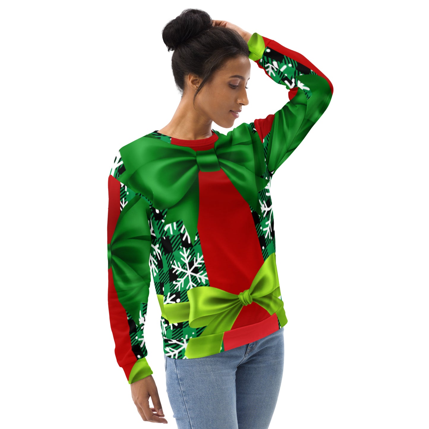 "Wrapped with a Bow" Holiday Ugly Sweater (Christmas)