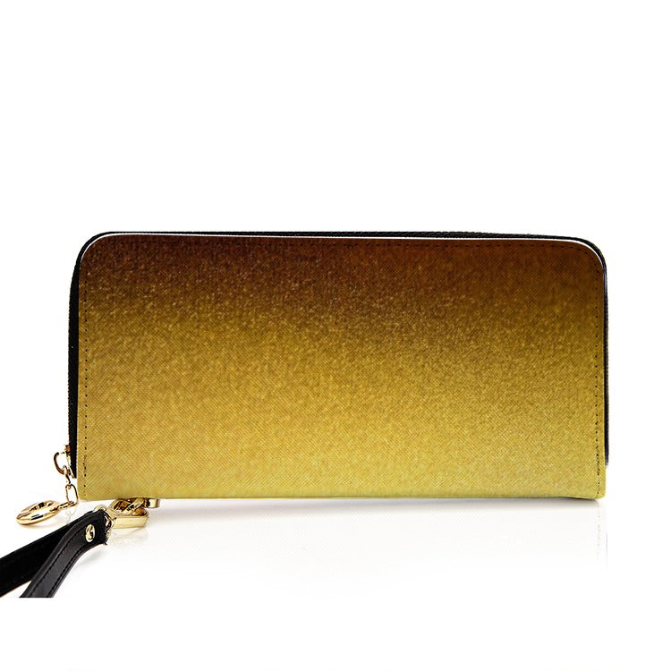 "Golden Ombre" Long Faux Leather Purse - IG Studio