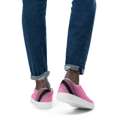 Edgy pink slip-on sneakers