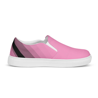 Edgy pink slip-on sneakers